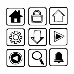 set of icons for web