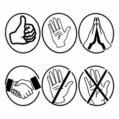 set of hand drawn icons