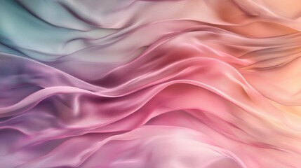 Obraz premium Soft Flowing Fabric Waves in Pastel Colors for Abstract Background