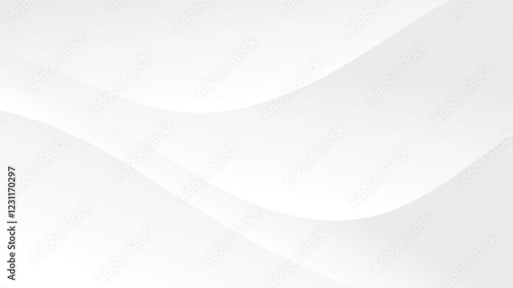 Wall mural white background with abstract dynamic lines decoration