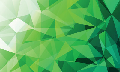 Abstract green gradient low poly geometric triangle pattern background