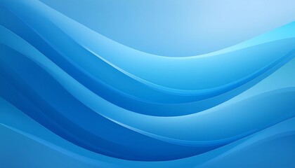 Fototapeta premium 青の波動 滑らかに広がるグラデーションの世界