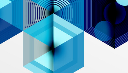 Hexagons, diamonds pattern. Geometric repeating hexagon background