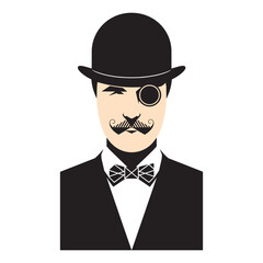 Obraz premium Gentleman vector illustration
