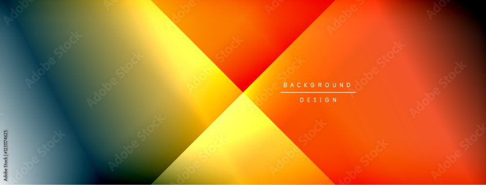 Poster dynamic shadow lines with gradient colors geometric background