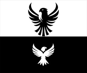 Falcon Eagle Bird Logo Design Vector Template. Emblem, Design Element
