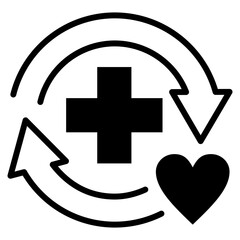 Health Glyph Icon