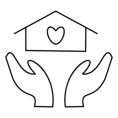 Simple Self-Care Outline Icon – Wellness and Mental Health Symbols