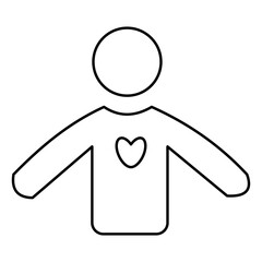 Simple Self-Care Outline Icon – Wellness and Mental Health Symbols