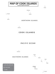 Australian Countries Geography Political map. Political map of country with capital, province or state capital, major cities and town.