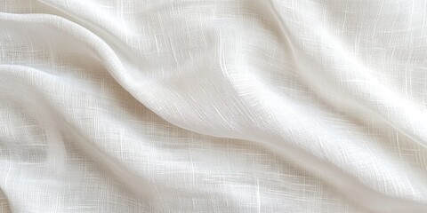 Elegant white fabric drapery studio setting textile luxurious environment close-up view concept of softness and texture