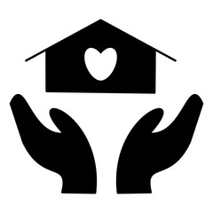 Simple Self-Care Glyph Icon – Wellness and Mental Health Symbol