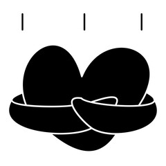 Simple Self-Care Glyph Icon – Wellness and Mental Health Symbol