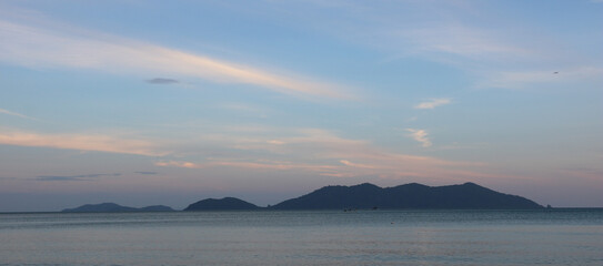 Sunset view from Klong Kloi Beach, Koh Chang, Thailand.
