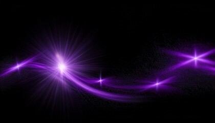 Obraz premium purple overlay light on black background, Overlay Texture with flare effect, Special lens flash with sparkle