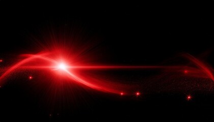 red overlay light on black background, Overlay Texture with flare effect, Special lens flash with sparkle