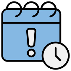 Reminder Blue Black Icon