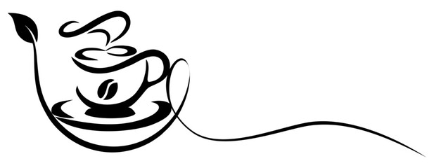 kopi daun 2-2.ecoffee cafe icon vector with nature concept