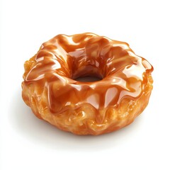 Fototapeta premium Apple fritter isolated on white background