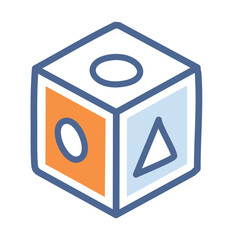 Abstract Cube Dice Vector – Geometric Symbols & Gaming Icon