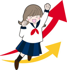 成績アップするセーラー服女子
