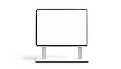 blank billboard isolated on white background 

