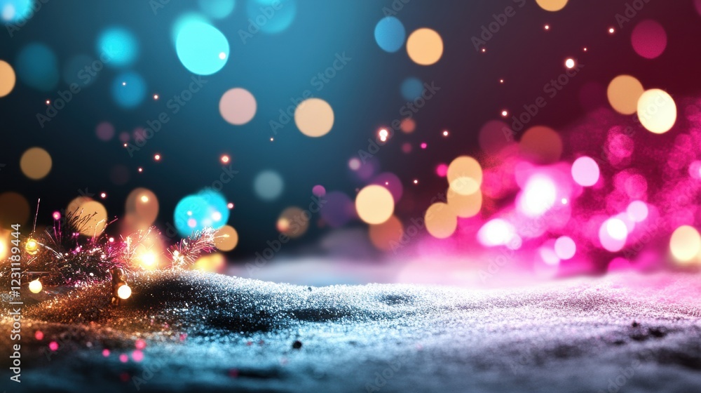 Aufkleber sparkling light show abstract background digital art colorful bokeh high angle view visual inspirati