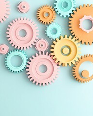 Business joining gears Teamwork and integration concept