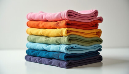 Stacked Bright Multicolored Fabric