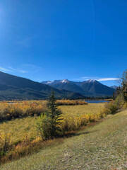 Scenic View of Vermilion Lakes in Banff National Park