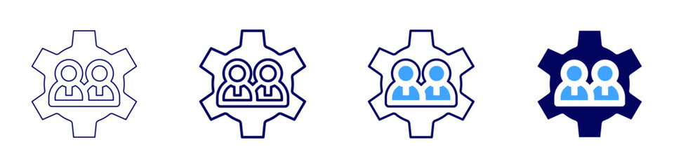 Communication skills icon in 4 different styles. Thin Line, Line, Bold, and Bold Line. Duotone style. Editable stroke