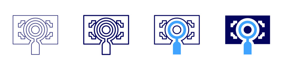 Money management icon in 4 different styles. Thin Line, Line, Bold, and Bold Line. Duotone style. Editable stroke