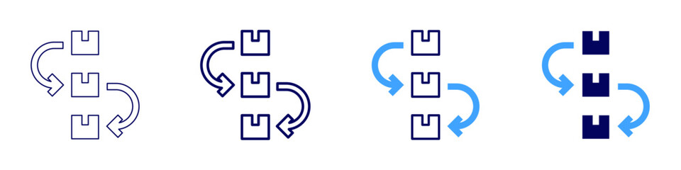 Prioritize icon in 4 different styles. Thin Line, Line, Bold, and Bold Line. Duotone style. Editable stroke