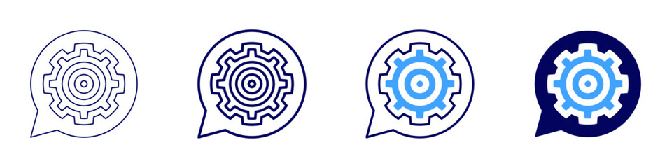 Skills icon in 4 different styles. Thin Line, Line, Bold, and Bold Line. Duotone style. Editable stroke