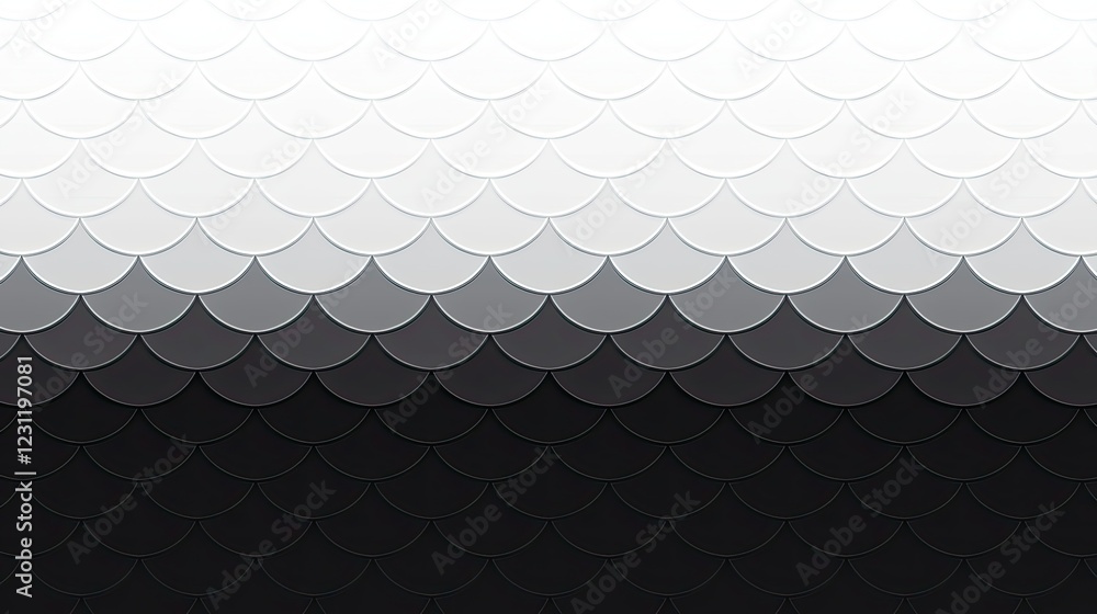 Poster abstract wave-like shapes create a sophisticated texture in a gradient of black to white. the design