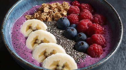 Fresh Fruit Dessert with Berries and Whipped Cream
