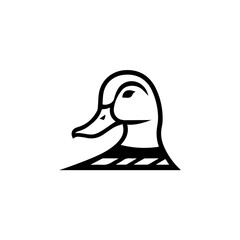 duck head logo isolated on white.
