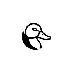 duck head logo isolated on white.