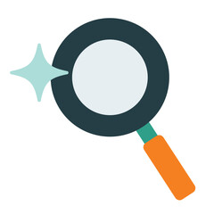 Magnifying glass clip art, magnifying glass vector image, magnifine glass clip art, search icon flat design illustration, magnifying glass vector, zoom symbol isolated on white background