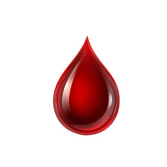 Fototapeta premium drop of blood isolated on transparent background