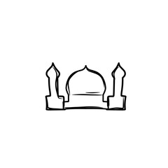 doodle sketch of the mosque dome