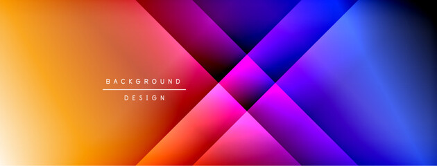Colorful gradient with lines made of shadow and light. Creative background