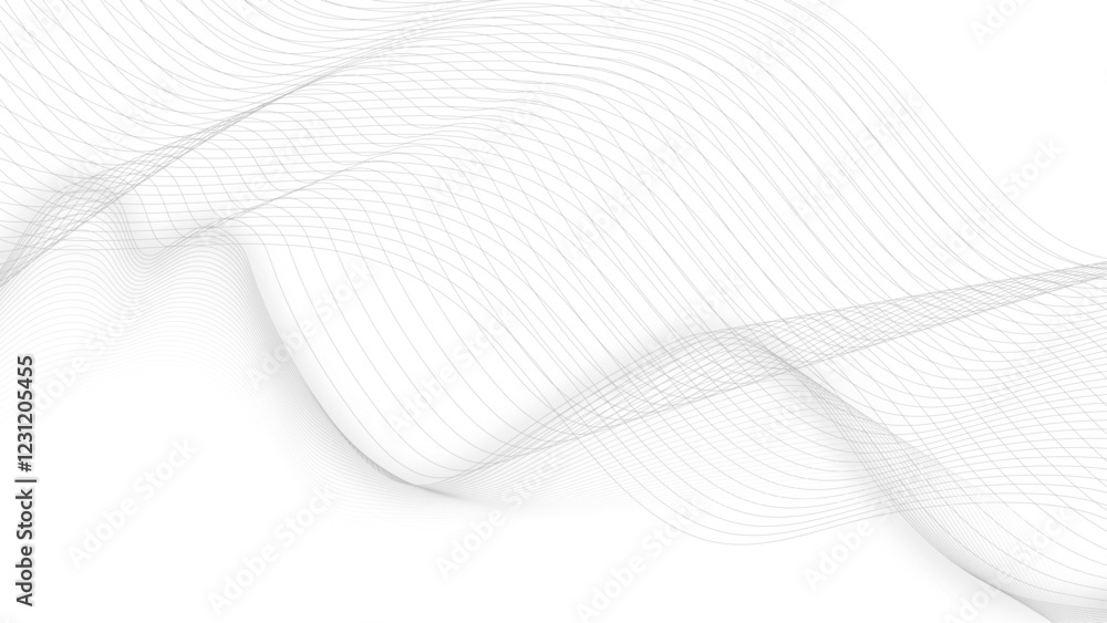 Poster wavy line horizontal divider outline minimalist background. thin wavy line abstract background.