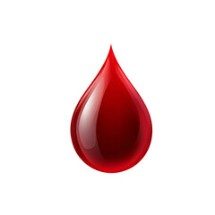 Fototapeta premium drop of blood isolated on transparent background