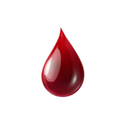 drop of blood isolated on transparent background
