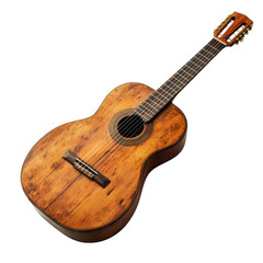 Fototapeta premium Vintage Wooden Guitar with Natural Finish and Classic Design