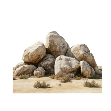stones on white background