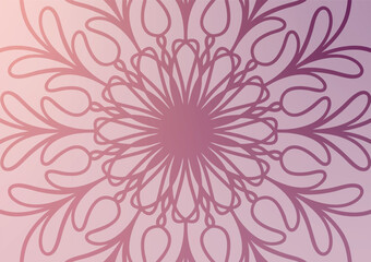 Fototapeta premium Gradient mandala line pattern art background