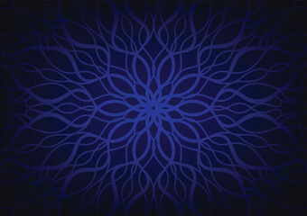 Dark blue abstract art pattern mandala background