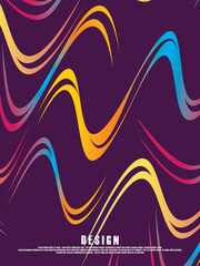 Abstract dynamic purple wave background. Multicolored gradient wave texture pattern design. Modern wavy lines texture. Luxurious and elegant style.